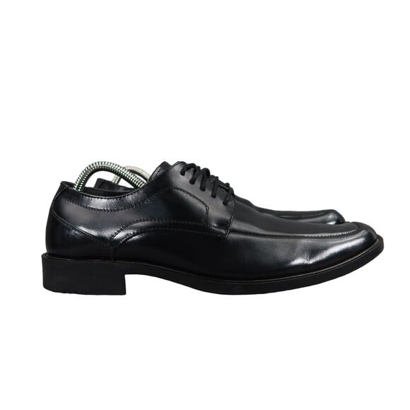 Stacy Adams Shoe Mens 8 Oxford Dress Formal Leather Square Toe Derby Calhoun Moc - Picture 2 of 15